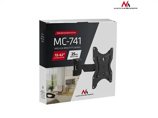 Поворотно-похила кронштейн для телевізорів 13-42 діагоналі Maclean MC-741 (max VESA: 200 x 200) - фото 6