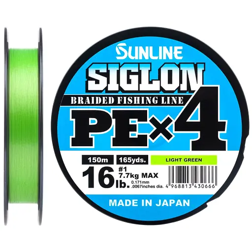 Шнур Sunline Siglon PE х4 150 м (салат.) 0.8/0.153 мм 12 lb/6.0 кг