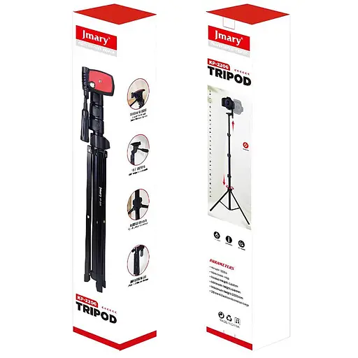 Штатив Jmary KP-2209 для съемки 41-173см 3in1 + чехол Black - фото 3