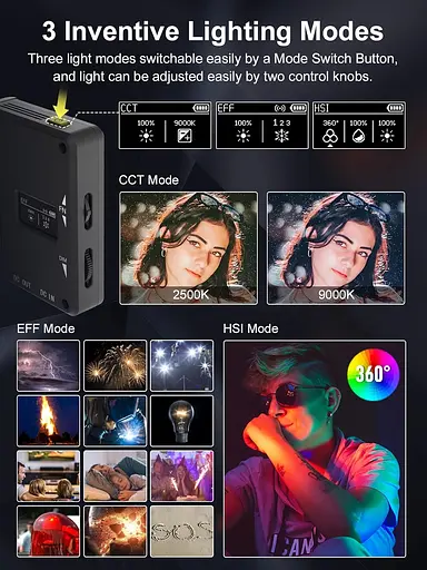 Светодиодная RGB подсветка для видео, подсветка для камеры Ulanzi Vijim (VL-1) - фото 2