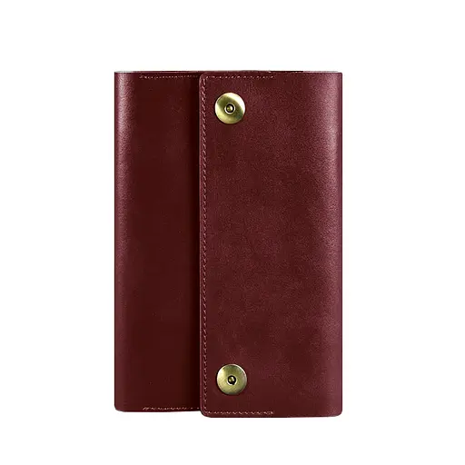 Шкіряний блокнот (Софт-бук) 5.0 бордовий - фото 8