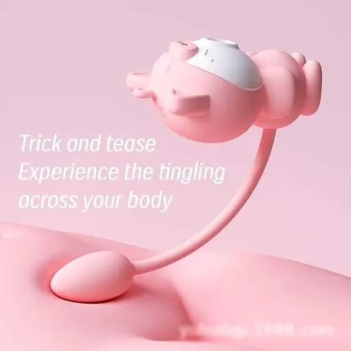 Двойной вакуумный вибратор Otouch Cici Kitty с 20 режимами вибрации для женщин стимуляция клитора и точки G розовый - фото 2