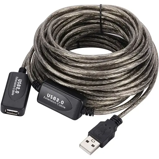 Кабель Cablexpert USB AM-AF продовжувач 30.0 м активний чорний - фото 1