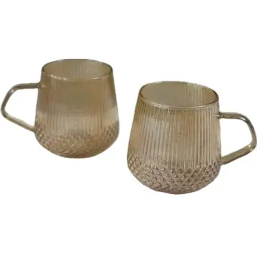 Набор чашек Vittora Hola VT-5104-400 2 чашки Золотистый 400 мл - фото 1