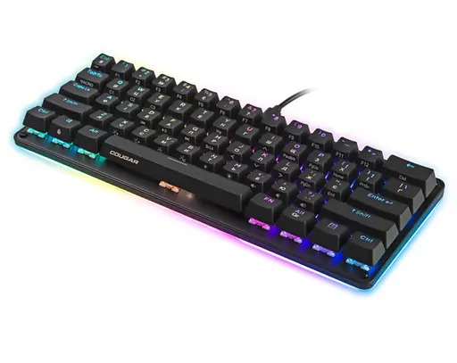 Клавиатура игровая механическая с подсветкой Cougar Puri PIX Mini RGB USB Black Eng/Укр - фото 2