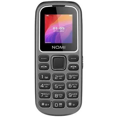 Мобильный телефон Nomi i1441 Grey, Dual Sim (Mini-SIM), 1.44" (128x128) TN, MicroSD (до 16 ГБ), BT, MP3, 600mAh - фото 1