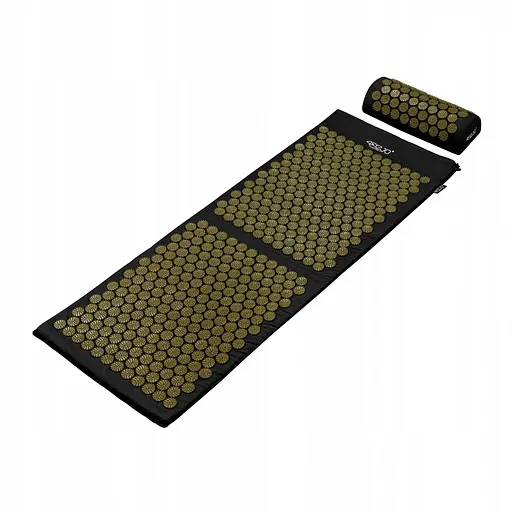 Коврик акупунктурный с валиком 4FIZJO Classic Mat XL Аппликатор Кузнецова Black/Gold (P-5907739315052) - фото 3
