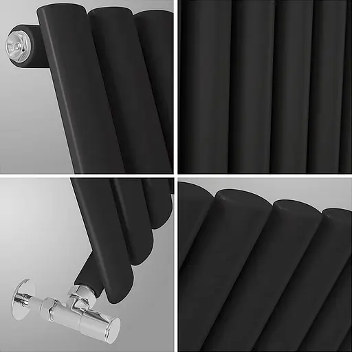 Радіатор дизайнерський Ideale Adele 11 8/1500/472 чорний, Чорний - фото 4