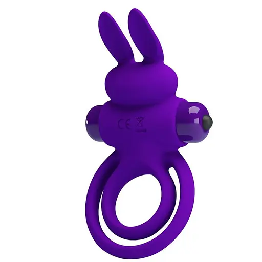 Эрекционное кольцо Pretty Love Ring Bunny III 9.7х4.0 см фиолетовый - фото 2