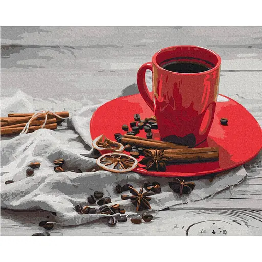 Картина за номерами Кава з кардамоном Brushme 40x50 см кольорова 000277241