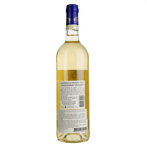 Вино Les Ormes De Vaugely Les Galets Roules Chardonnay Viogner IGP Pays D'Oc, белое, сухое, 0,75 л - фото 4