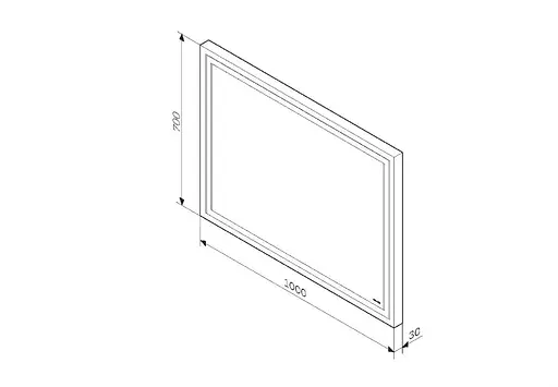 Дзеркало AM.PM Gem 100 см, з контурним LED-підсвічуванням M91AMOX1001WG38, Білий - фото 3