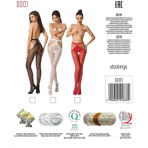 Еротичні колготки-бодістокінг Passion S001 White - фото 5