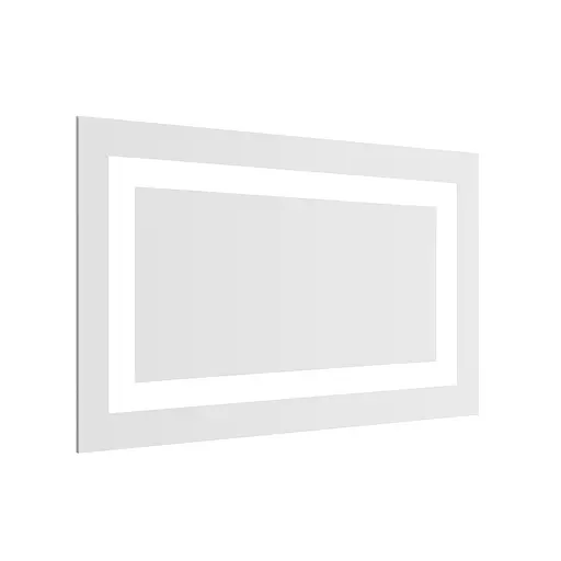 Дзеркало Volle Luna Cuadro прямокутне 70x100 см, з підсвічуванням по контуру, без вимикача хром 1648.53131700, Хром - фото 2