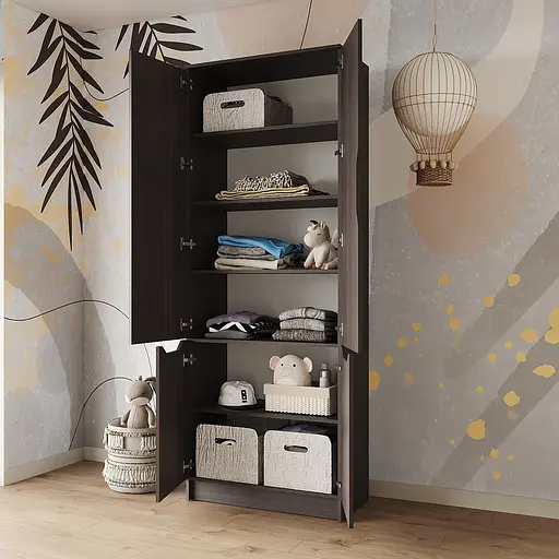 Шкаф распашной MebelStar 4Д Лилу 80x40x210 см Дуб ристрето (MBS-1413) - фото 3