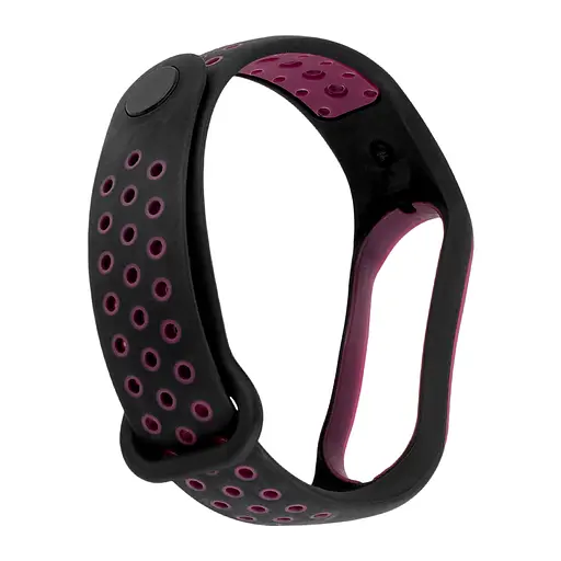 Ремешок Nike Sport Mi Band 5/6/7 Черный Purple - фото 2