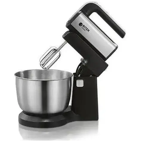 Стаціонарний міксер тістоміс із підставкою Bitek BT-6652 комбайн з металевою чашею 3.5л 1000Вт Чорний - фото 3