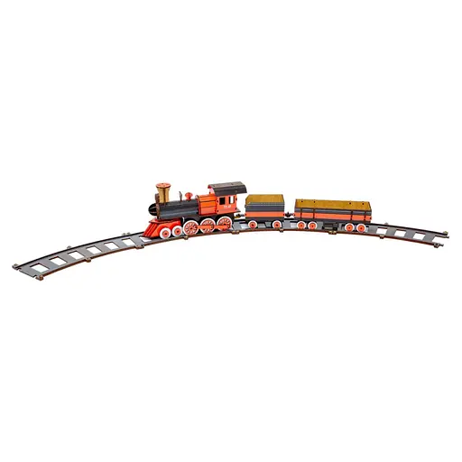 Деревянный 3D конструктор Поезд PuzzleOk Puz-00924 231 деталь - фото 2