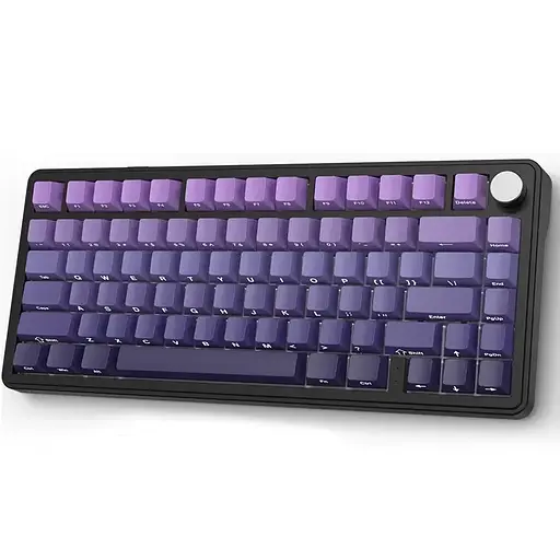Игровая беспроводная механическая клавиатура ATTACK SHARK X85 / Три режима подключения / White Jade Switch / Purple - фото 2