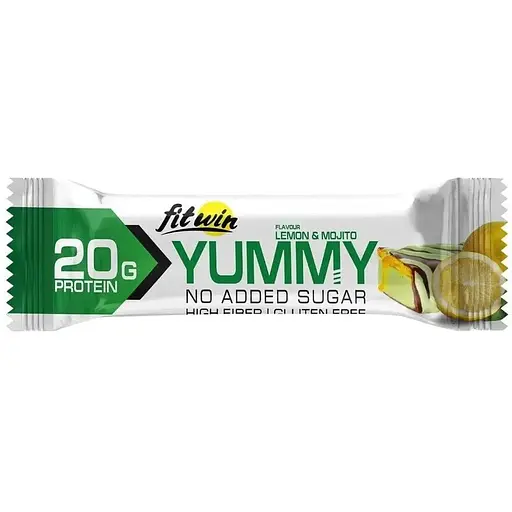 Батончик FitWin YUMMY Bar 36% no added sugar, 55 грам - Лимон-мохіто