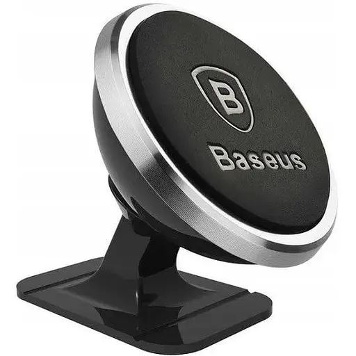 Автодержатель для телефона Baseus 360° Adjustable Magnetic Phone Mount Серебристый - фото 1