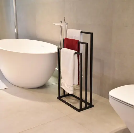 Вішалка для рушників Yoka Lonia3 black P.LONIA3-BLK Чорний матовий - фото 2