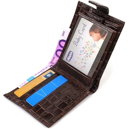 Мужской кожаный кошелек Canpellini 12.2х9.5х2 см acs0025622 - фото 4