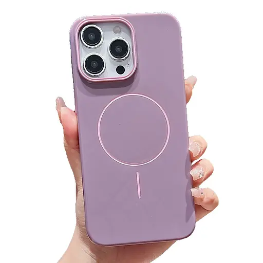 Чехол для iPhone 16e с MagSafe, защитный, глянцевый, с мягкой подкладкой, фиолетовый - фото 4