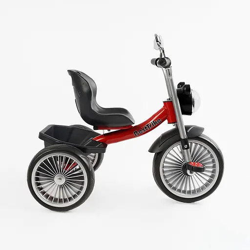 Трехколесный велосипед Best Trike BS-69116 с музыкальной фарой и корзиной красный - фото 3