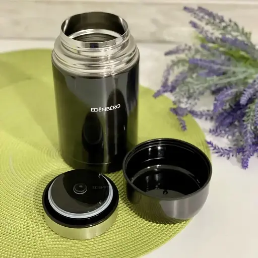 Термос пищевой Edenberg EB 3510 из нержавеющей стали 1 л черный - фото 4