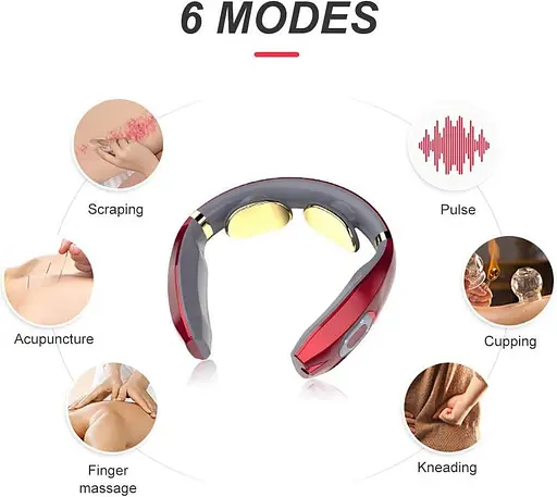 Умный массажер для шеи электрический импульсный с функцией нагревания - фото 8