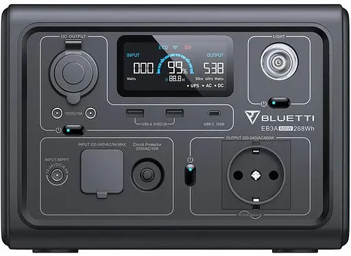 Портативна зарядна станція Bluetti EB3A 268Вт 600Вт електростанція - фото 3