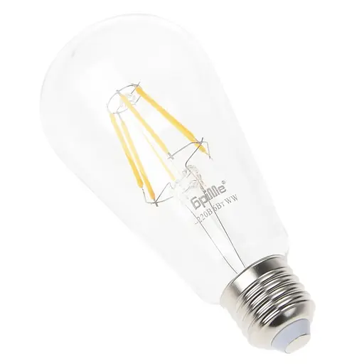 Лампа Brille светодиодная LED 6W E27 COG WW ST64, 220 В - фото 2