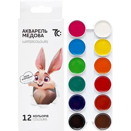 Детская медовая акварель 7С: 7C11202, 12 цветов - фото 2