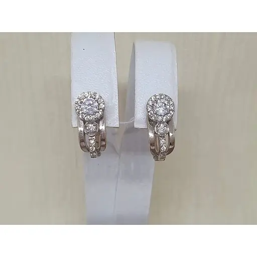 Золоті сережки Гаразд з фіанітами. 3533549 - фото 5