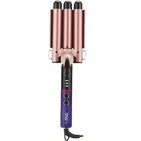 Плойка DSP XPRO DS-20247 на три волны 45 Вт Рожевий - фото 1