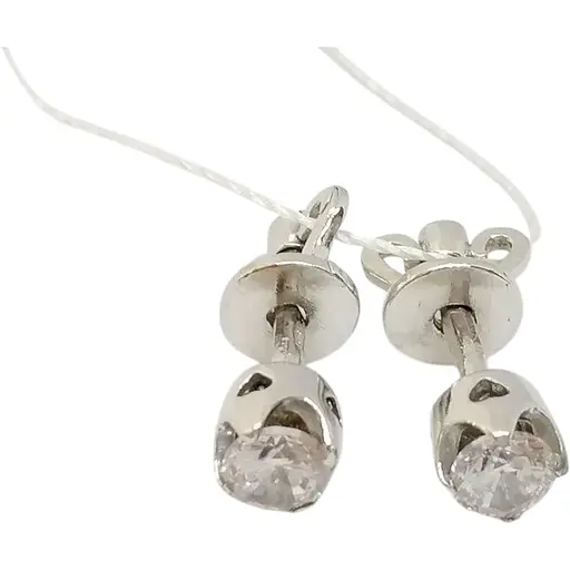 Золотые серьги Империя золота-пусеты с фианитами. СП1109БИ