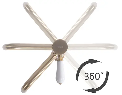 Смеситель для умывальника Rea Serra brushed gold высокий REA-B1145 Золотой - фото 4