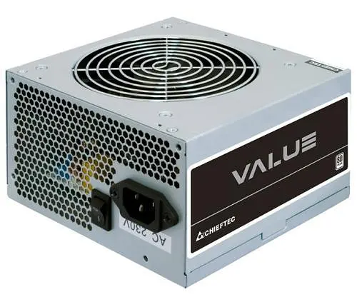 Блок питания 400 Вт, Chieftec VALUE, серебристый, 80+ Standart, Active PFC, 120 мм, 2xMolex/3xSATA/1x6+2-pin/1x4+4-pin - фото 1