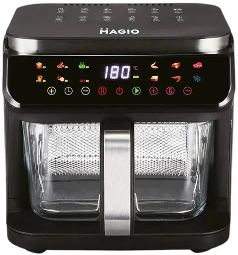 Мультипечь-аэрофритюрница Magio MG-413 со стеклянной чашей 5,33 л 1400 Вт Инновационное приготовление в стекле - фото 1