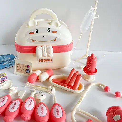 Набор доктора HZ 888 A стетоскоп, термометр, фонарик, подсветка, шприц, очки, аксессуары, в коробке (6983845401833) - фото 5