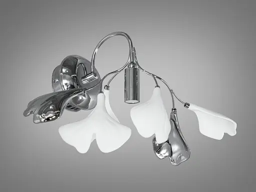 Сучасне бра Diasha з фарфоровими елементами на 1 лампу, хром - фото 1