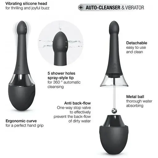 Автоматичний анальний душ-вібратор Dorcel Douche Mate Pro - фото 4