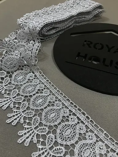 Мереживо Арфа сіре - фото 1