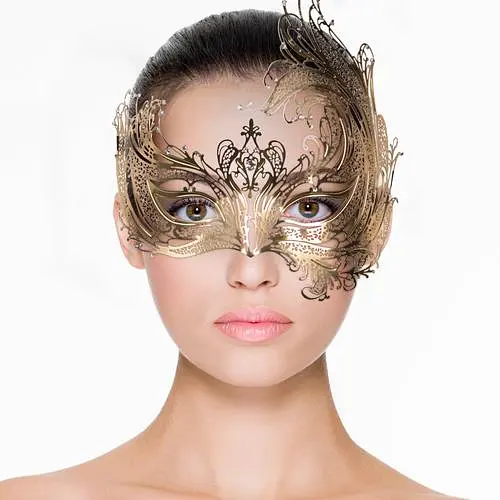 Маска на очі EasyToys Metal Mask Gold золотий - фото 2