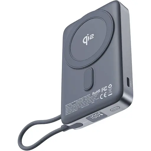 Внешний аккумулятор Choetech Magnetic Wireless B758 10000mAh 35W Grey [156581] - фото 1