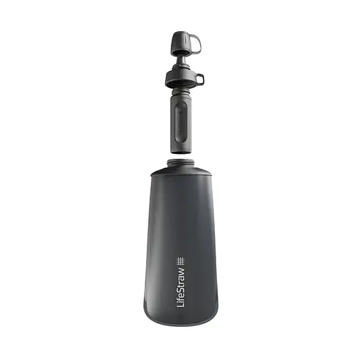 Пляшка-фільтр для води LifeStraw Peak Squeeze 650 ml Dark Grey (1033-LSW LSPSFMLGRWW) - фото 3