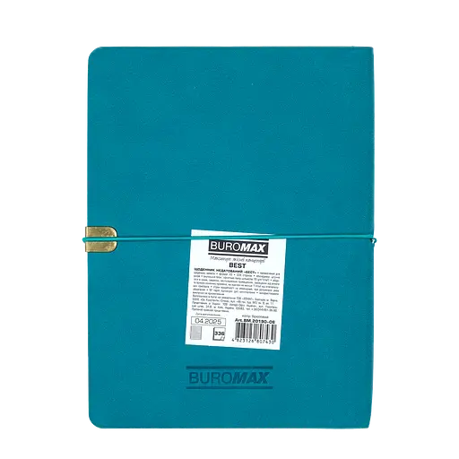 Щоденник недатований Buromax Best A5 штучна шкіра 336 сторінок бірюзовий (BM.20190-06) - фото 2