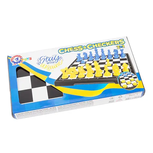 Набор настольных игр "Шахматы и шашки" ТехноК 9055 доска 28х28 см - фото 1