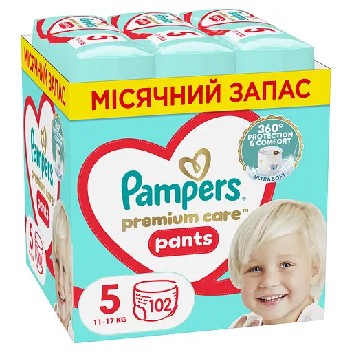 Підгузки-трусики Pampers Premium Care Pants 5 (11-17 кг) 102 шт.